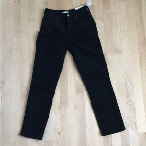 black corduroy mom pants